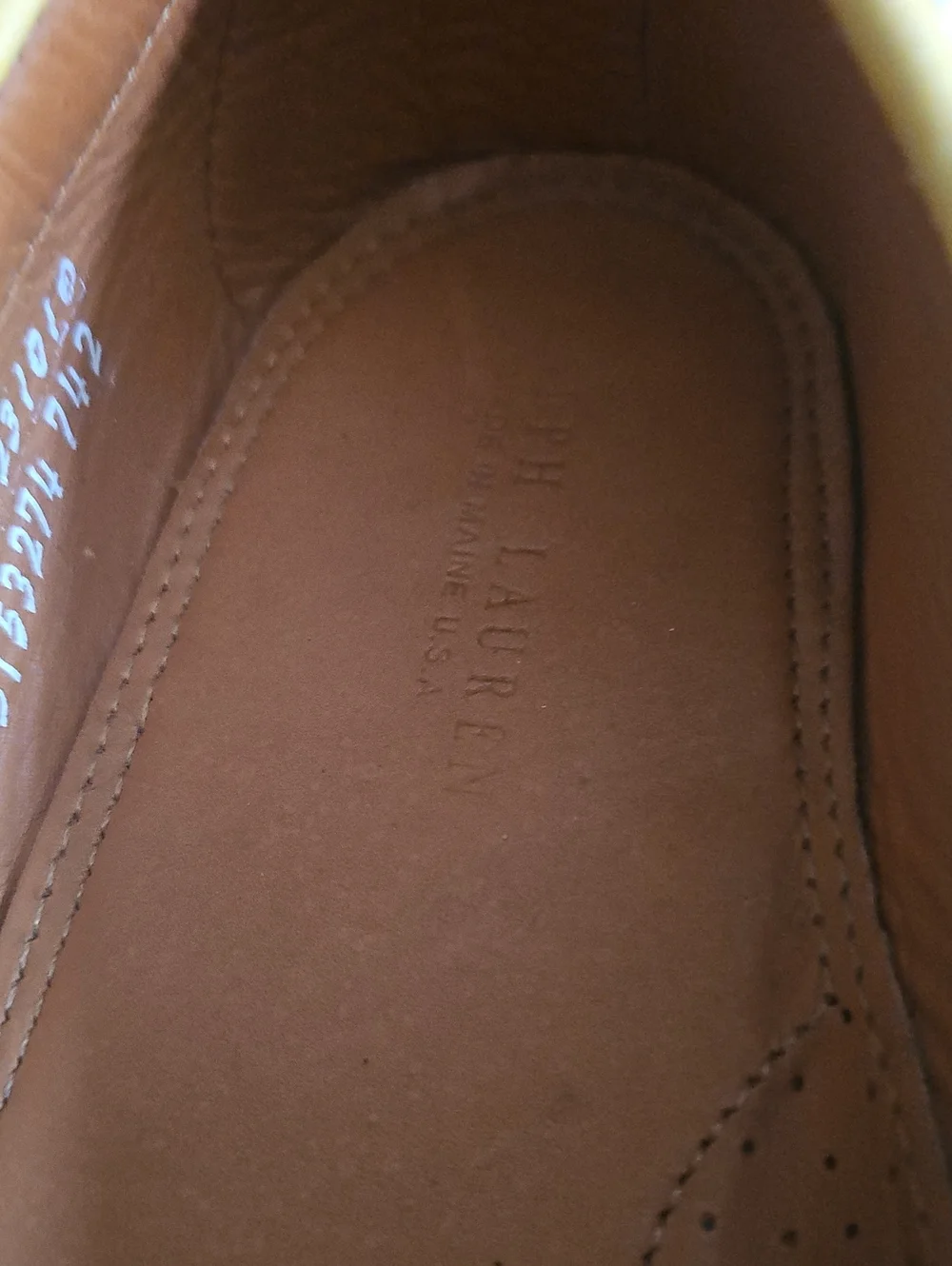 Ralph Lauren For Sperry Yellow Leather Boat Shoes with White Laces. Size 11